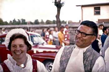 Folkdansfestival 1972. Siv Hägring och Erik Pettersson Kauparve.