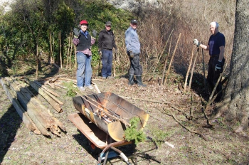 Bamdarna värms. Christina, Rolf, Christian och Börje håller koll